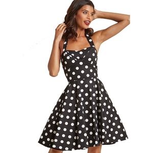 Pinup Retro Rockabilly Polka Dot Halter Swing!